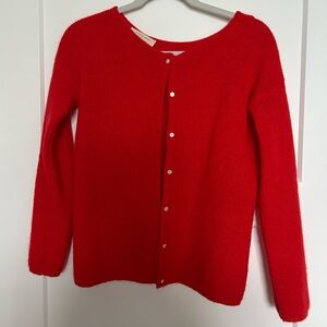 Sezane Gaspard Cardigan Red XXS